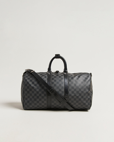 Louis Vuitton Pre-Owned Keepall Bandouliére 45 Damier Graphite – Grå