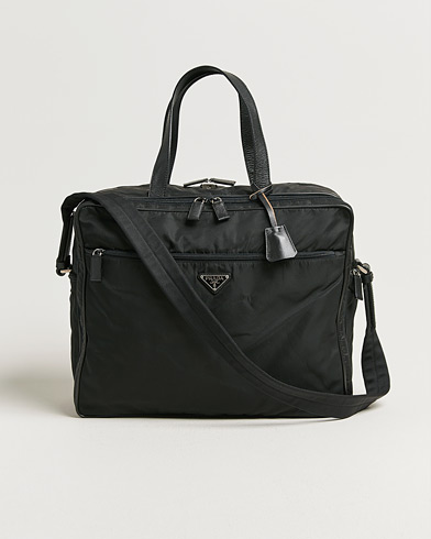 Prada Pre-Owned Tessuto Nylon Document Bag Black – Sort