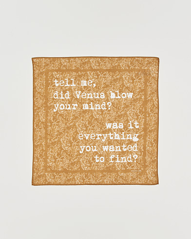 Massimo Alba Printed Cotton Voile Hankerchief Bronze – Brun