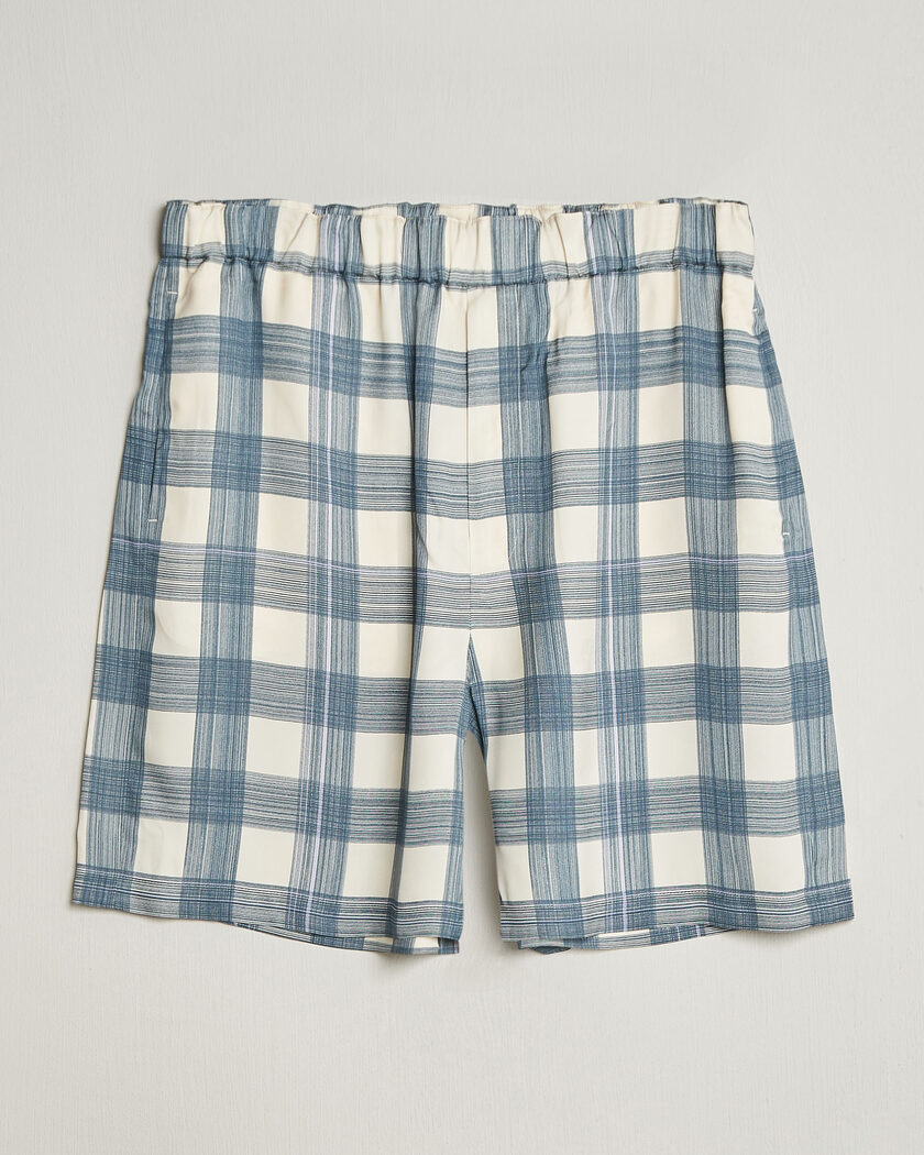 Jil Sander Vichy Check Shorts Blue/White – Flerfarvet
