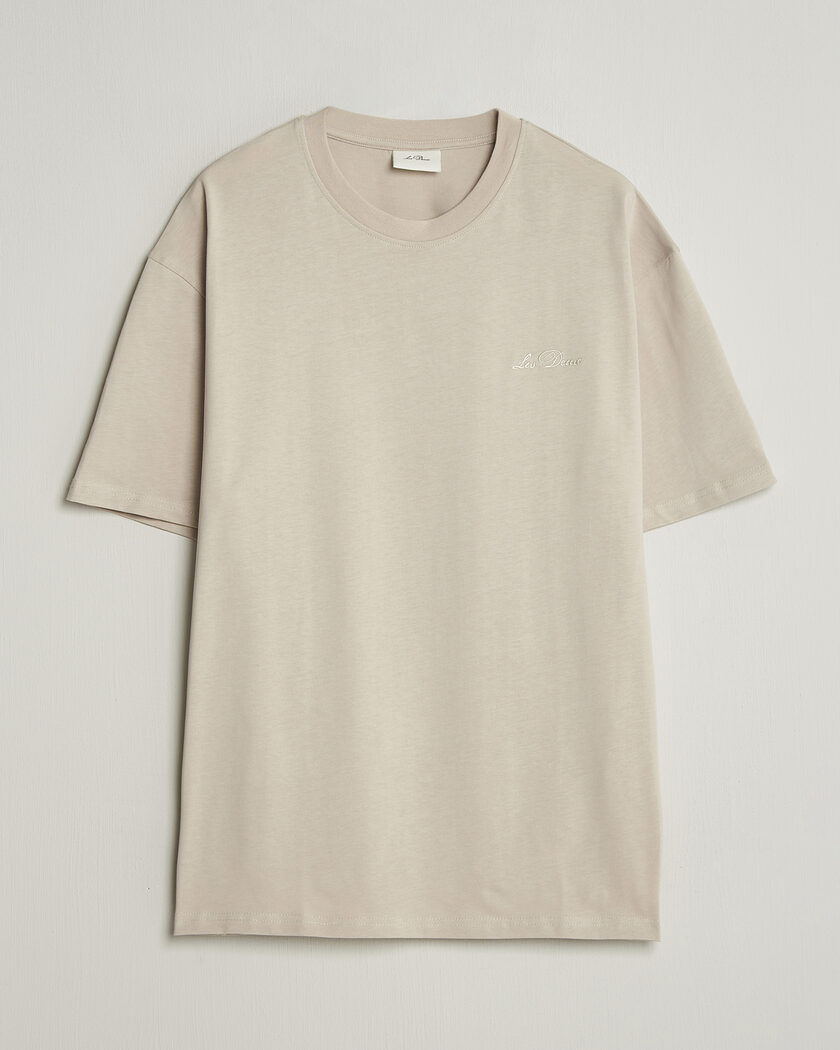 LES DEUX Crew T-Shirt Light Sand – Hvid