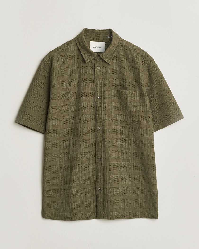 LES DEUX Charlie Short Sleeve Shirt Olive Night – Grøn