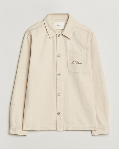 LES DEUX Layton Faience Twill Overshirt Ivory – Hvid