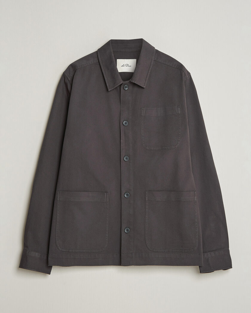 LES DEUX Layton Cotton Overshirt Black – Sort