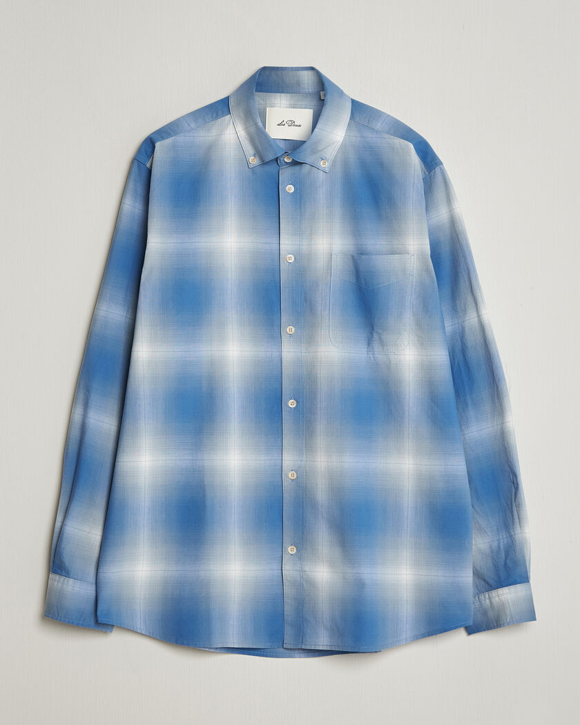 LES DEUX Kent Shadowcheck Shirt Palace Blue – Blå