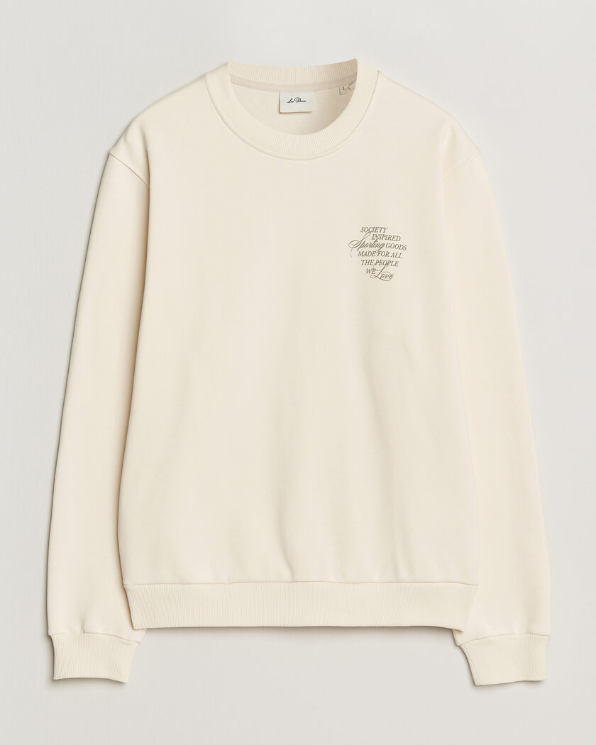 LES DEUX Ben Faience Sweatshirt Eggnog White – Hvid