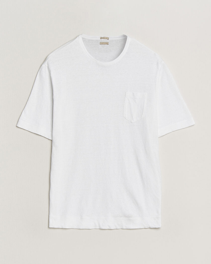 Massimo Alba Panarea Cotton/Linen T-Shirt White – Hvid