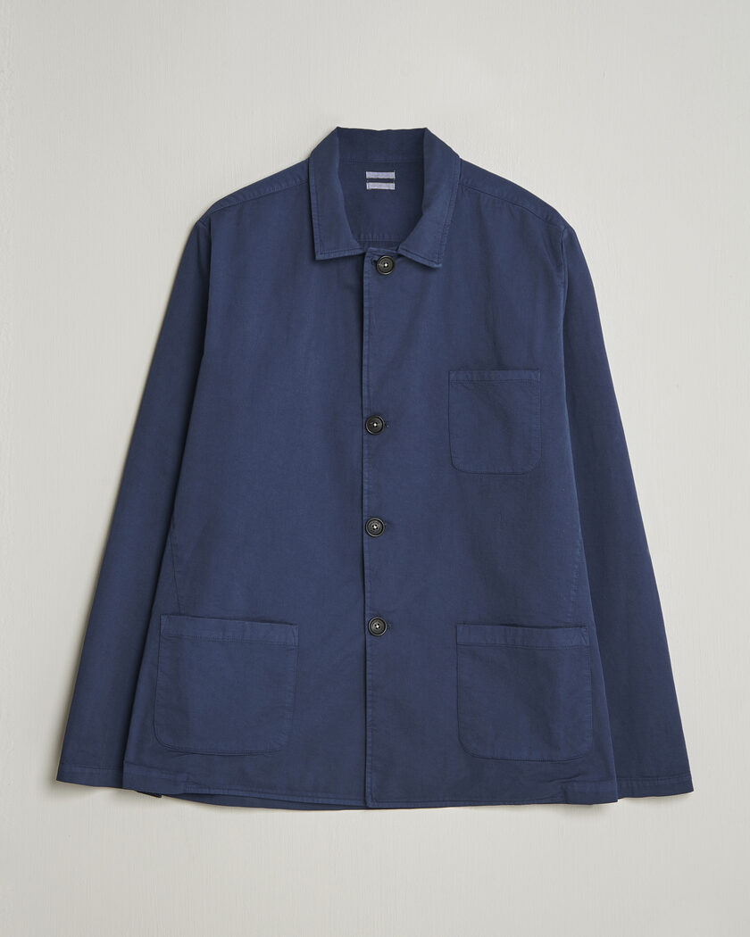 Massimo Alba Florida Cotton Shirt Jacket Midnight Blue – Blå