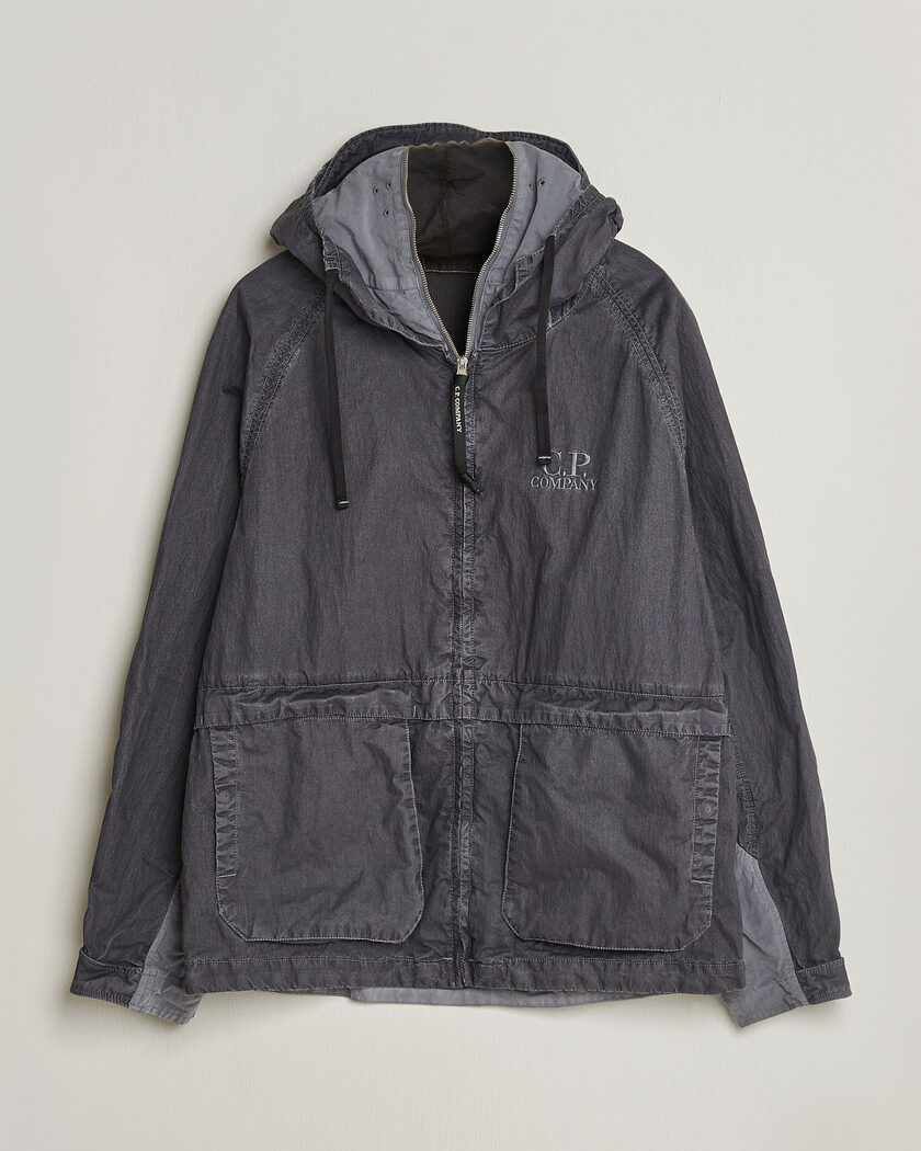  C.P. Company 50 Fili Wax Hood Jacket Black – Sort