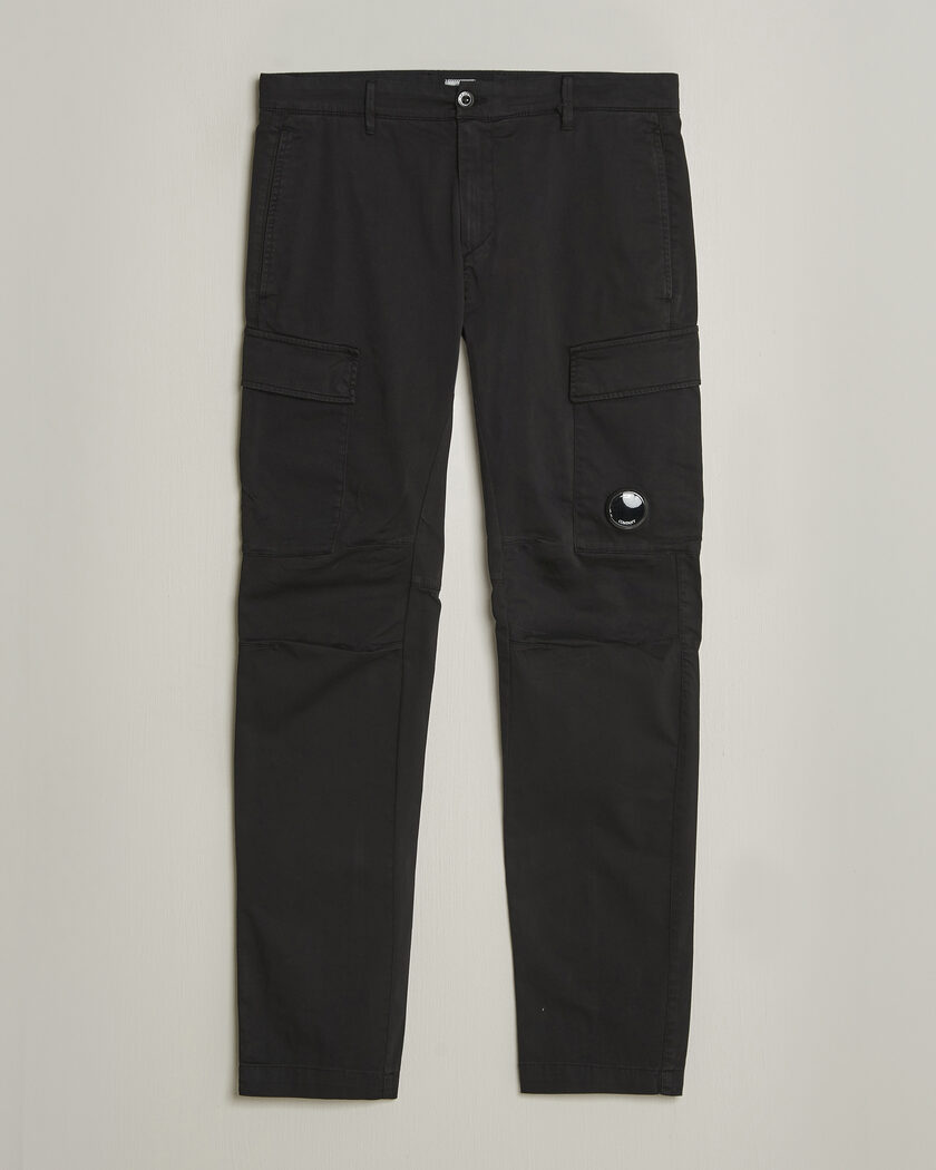 C.P. Company Satin Stretch Cargo Pants Black – Sort