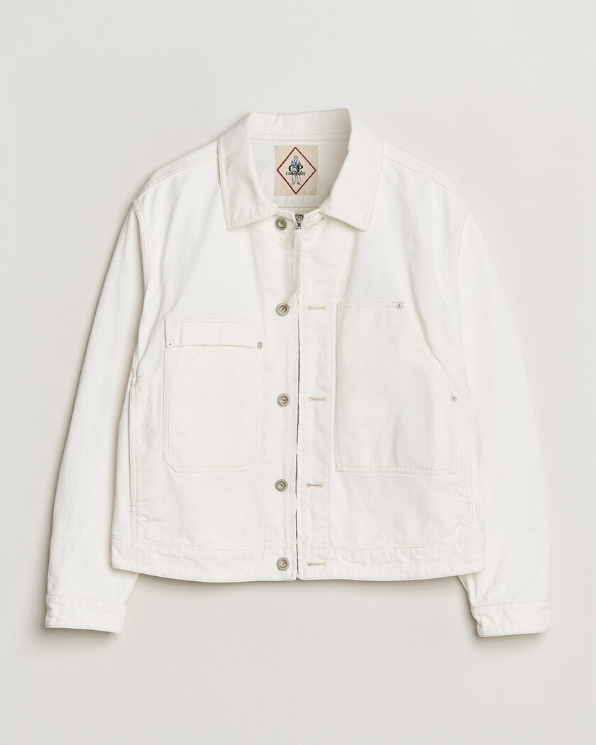C.P. Company Bull Denim 10oz Jeans Jacket White – Hvid