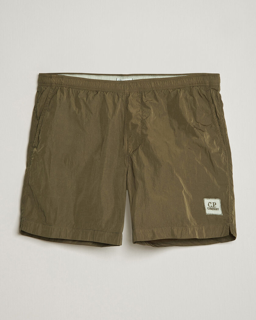 C.P. Company Eco Chrome Logo Swimshorts Olive – Grøn