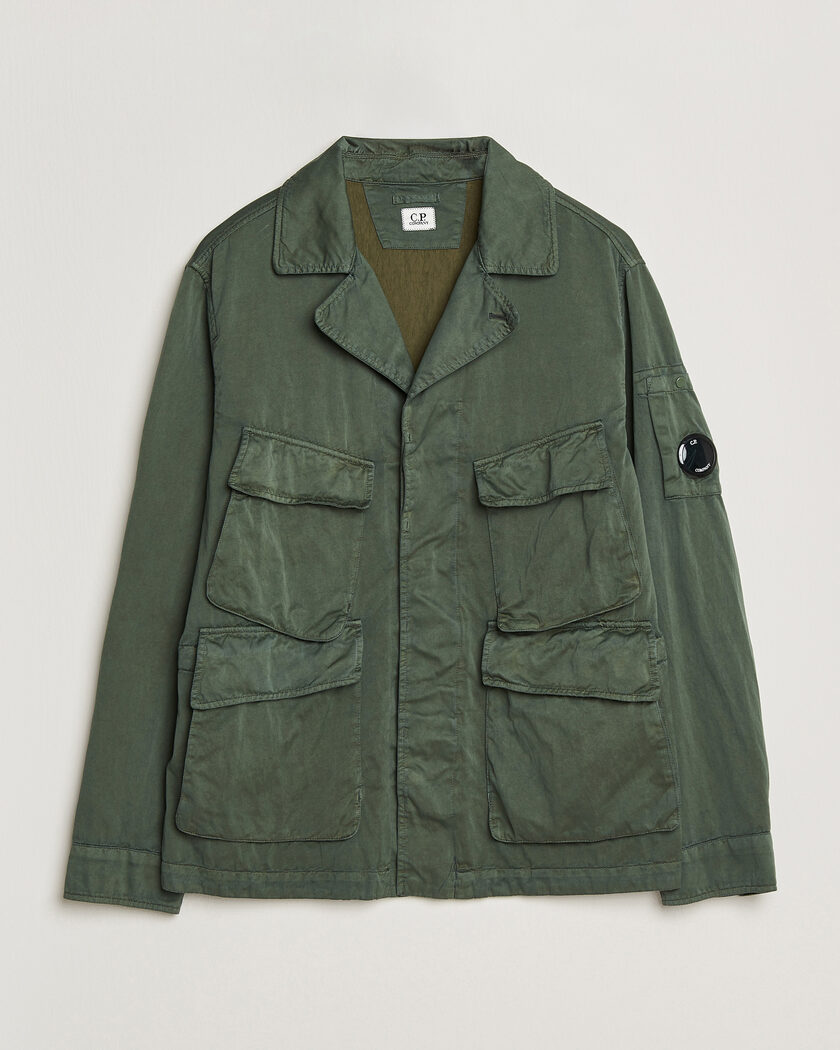 C.P. Company Raso Cinque Cotton Nylon Jungle Jacket Dark Green – Grøn