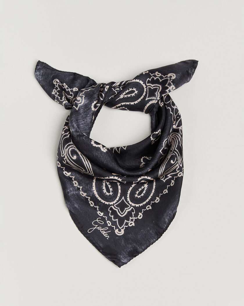 Golden Goose Paisley Silk Bandana  Antracite – Grå