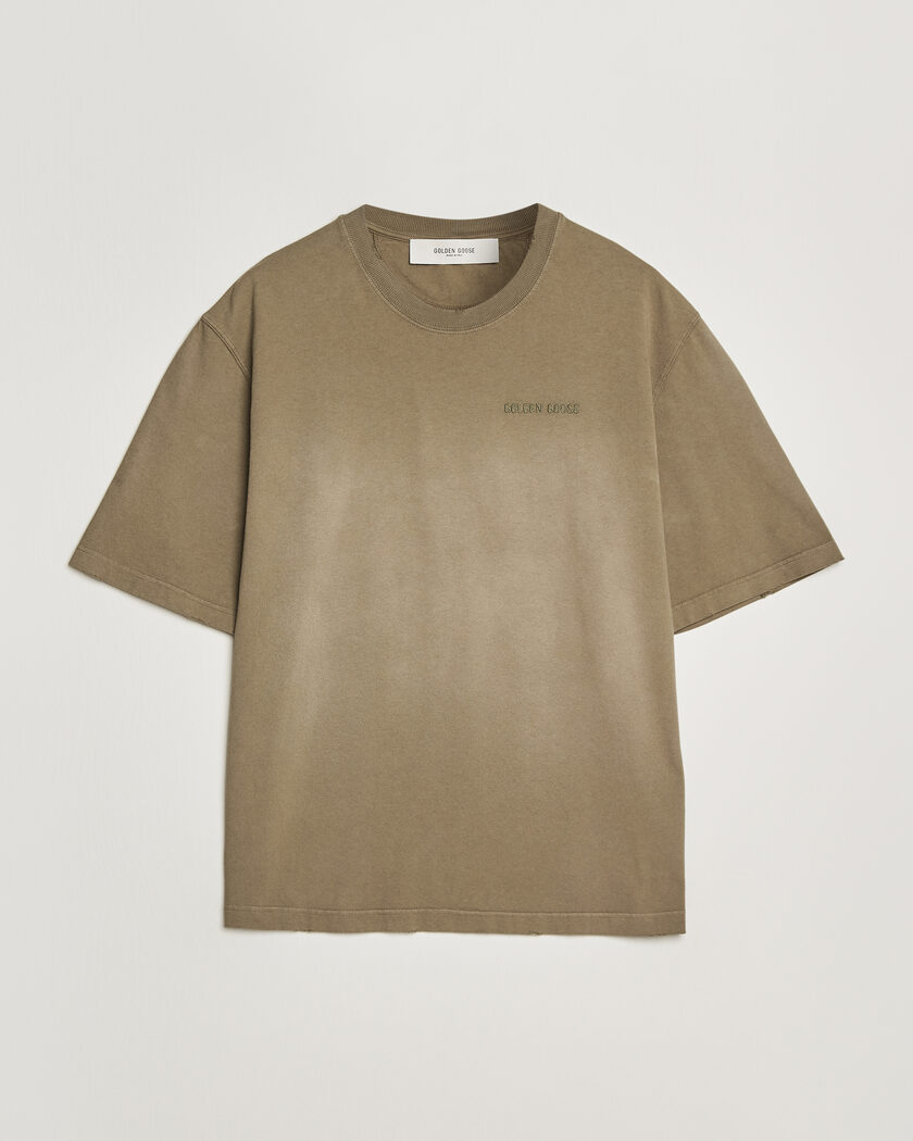Golden Goose Journey Dyed Cotton T-Shirt Washed Beige – Beige
