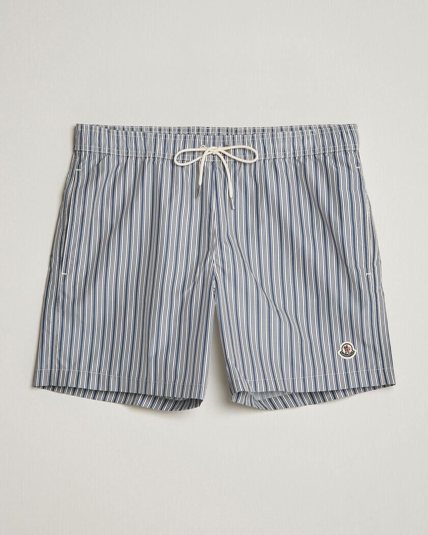 Moncler Nylon Swim Shorts Blue Stripe – Blå