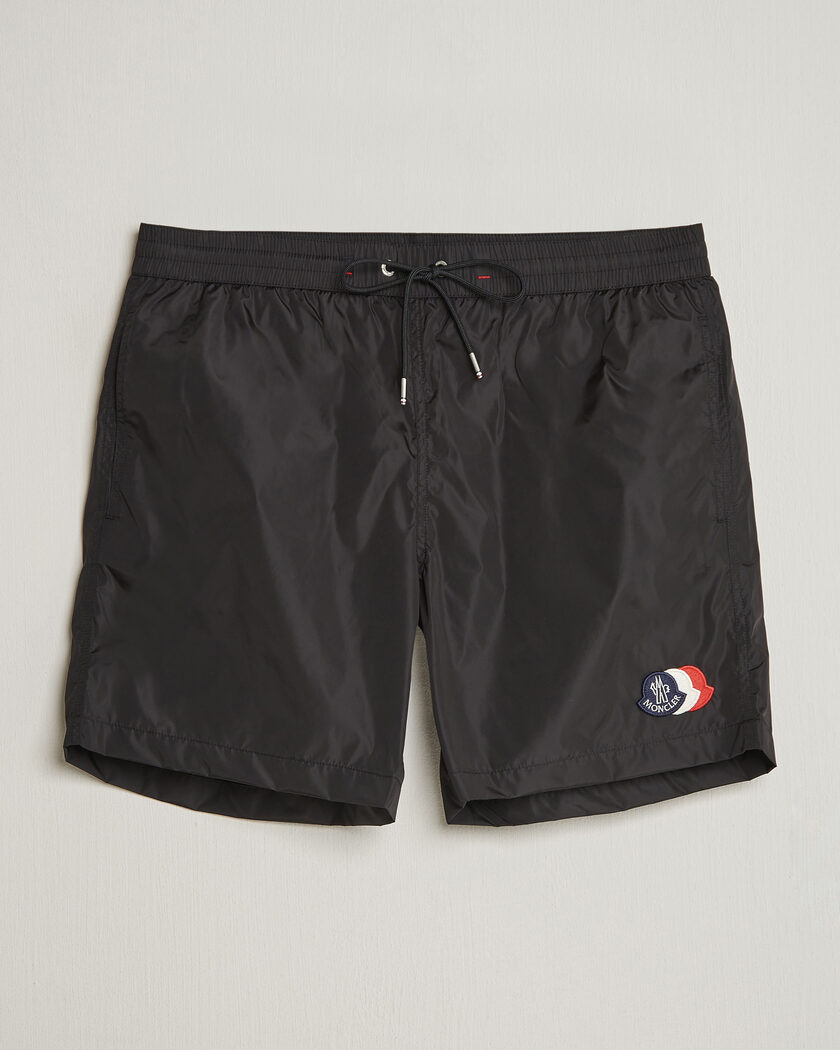 Moncler Tricolore Logo Swim Shorts Black – Sort