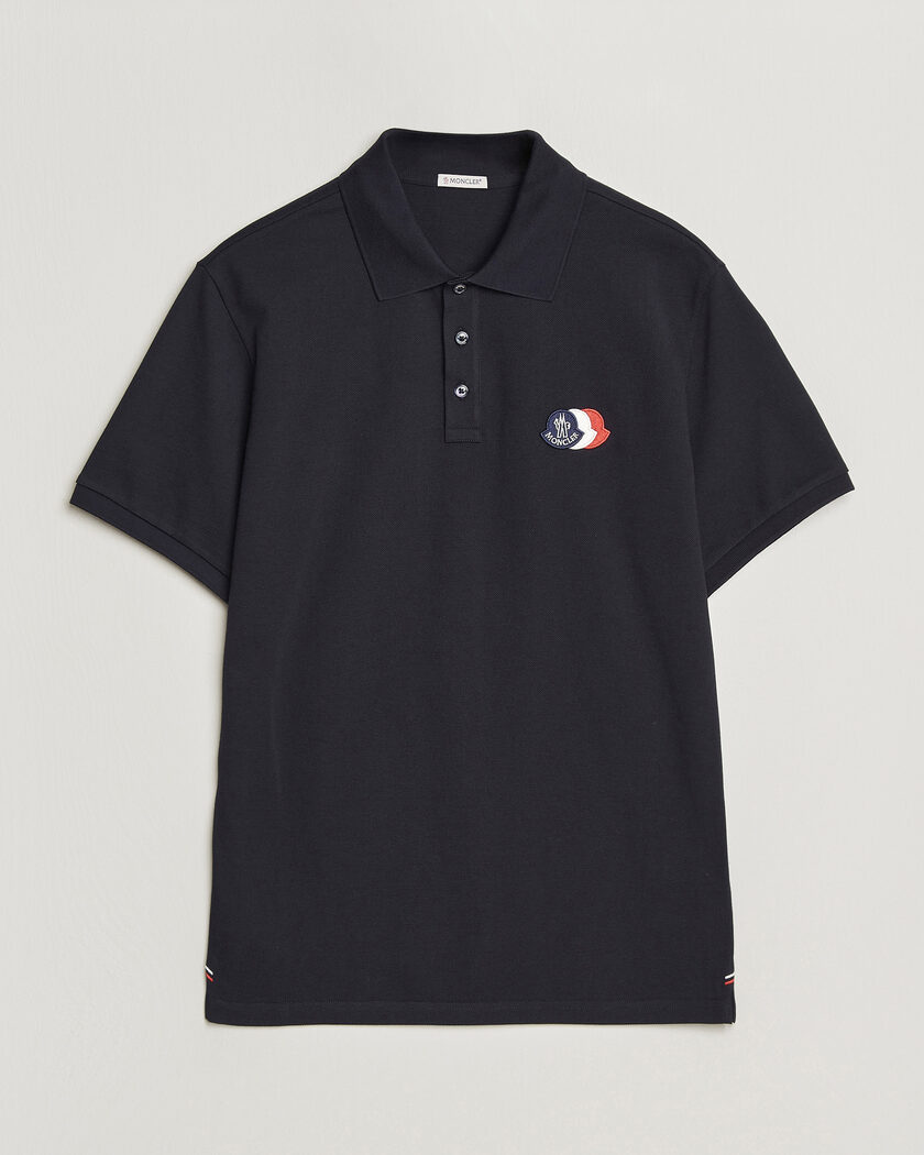Moncler Tricolore Logo Polo Navy – Blå