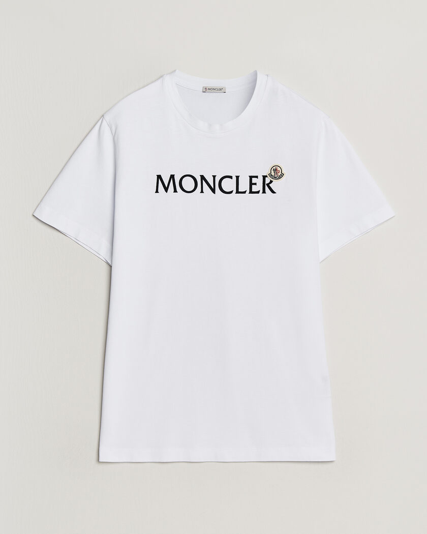 Moncler Lettering Logo T-Shirt White – Hvid
