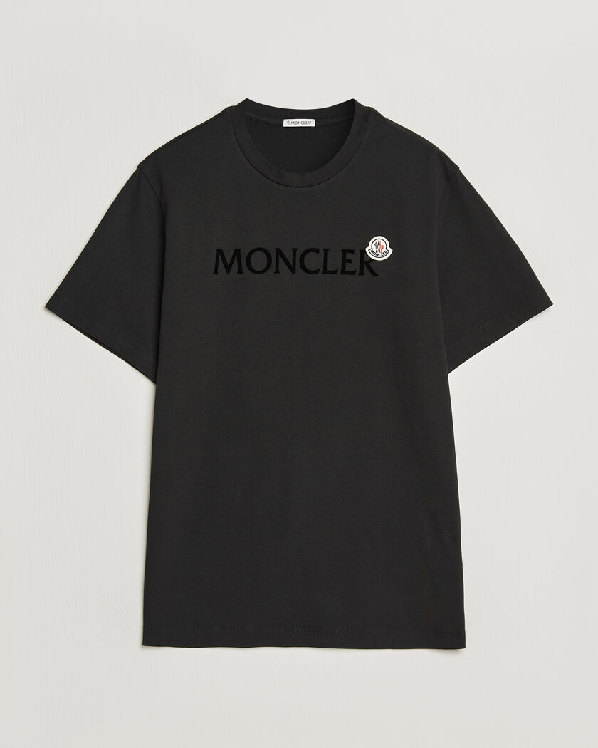 Moncler Lettering Logo T-Shirt Black – Sort