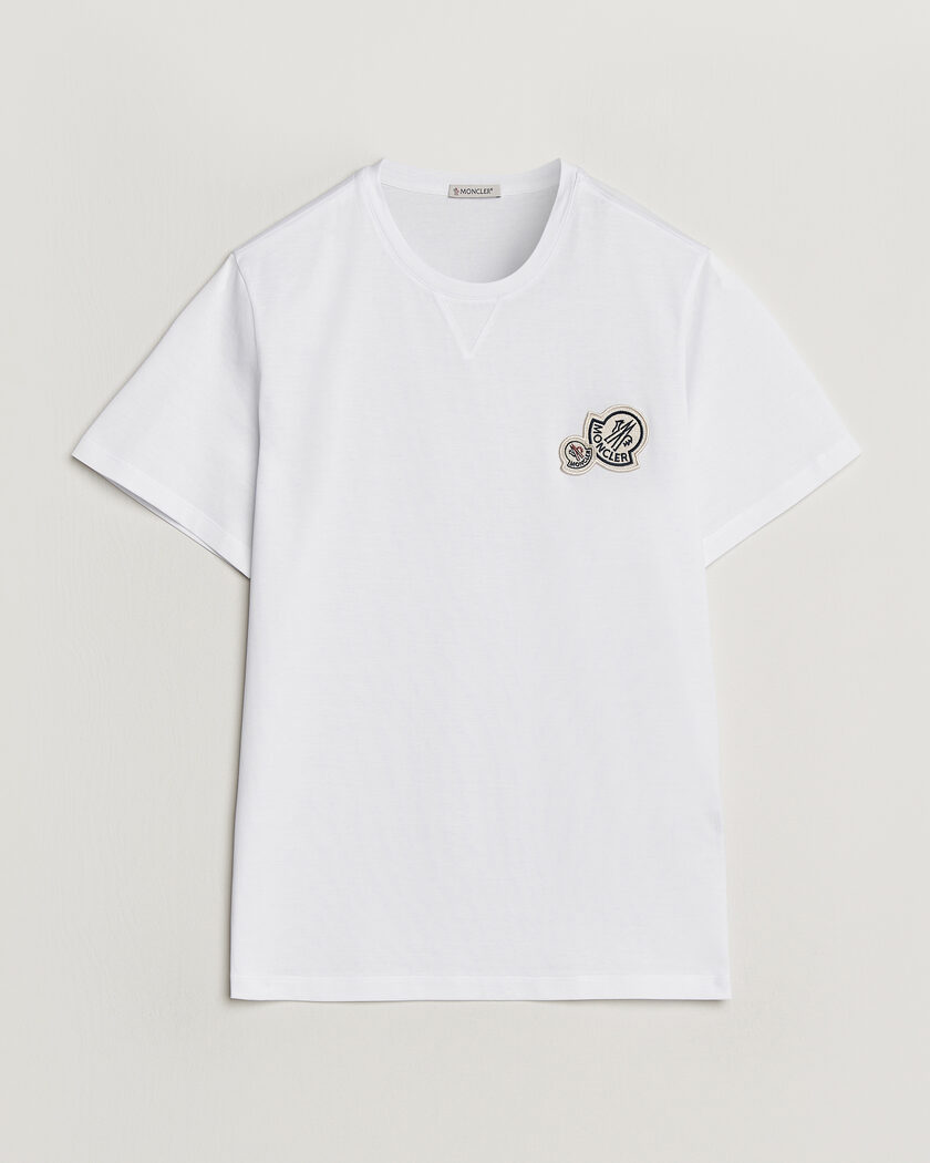 Moncler Double Logo T-Shirt White – Hvid