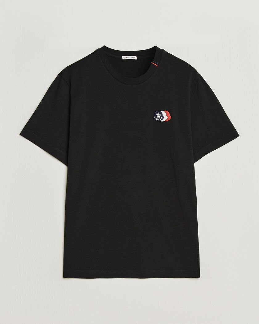 Moncler Tricolore Logo T-Shirt Black – Sort