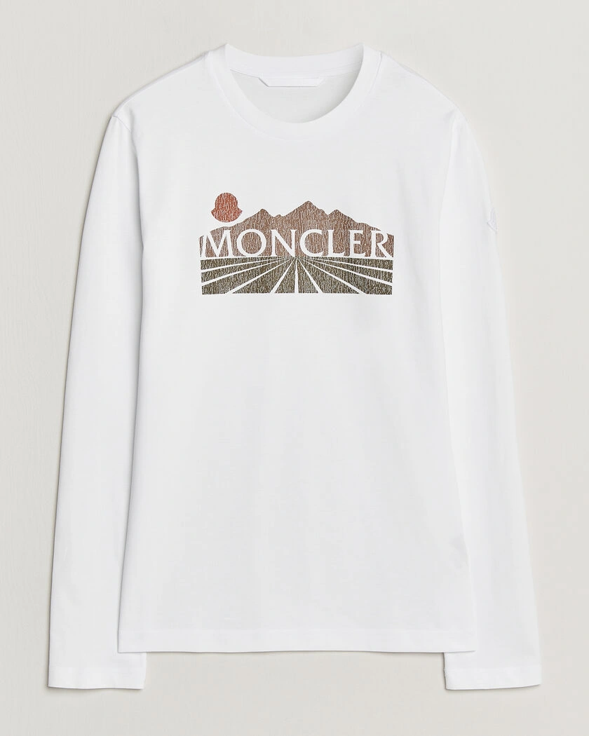 Moncler Graphic Long Sleeve T-Shirt White – Hvid