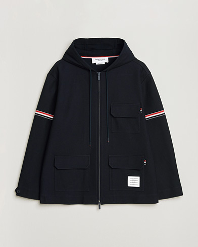 Thom Browne Tech Twill Field Jacket Navy – Blå