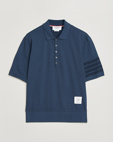 Thom Browne Overdyed 4 Bar Polo Navy – Blå