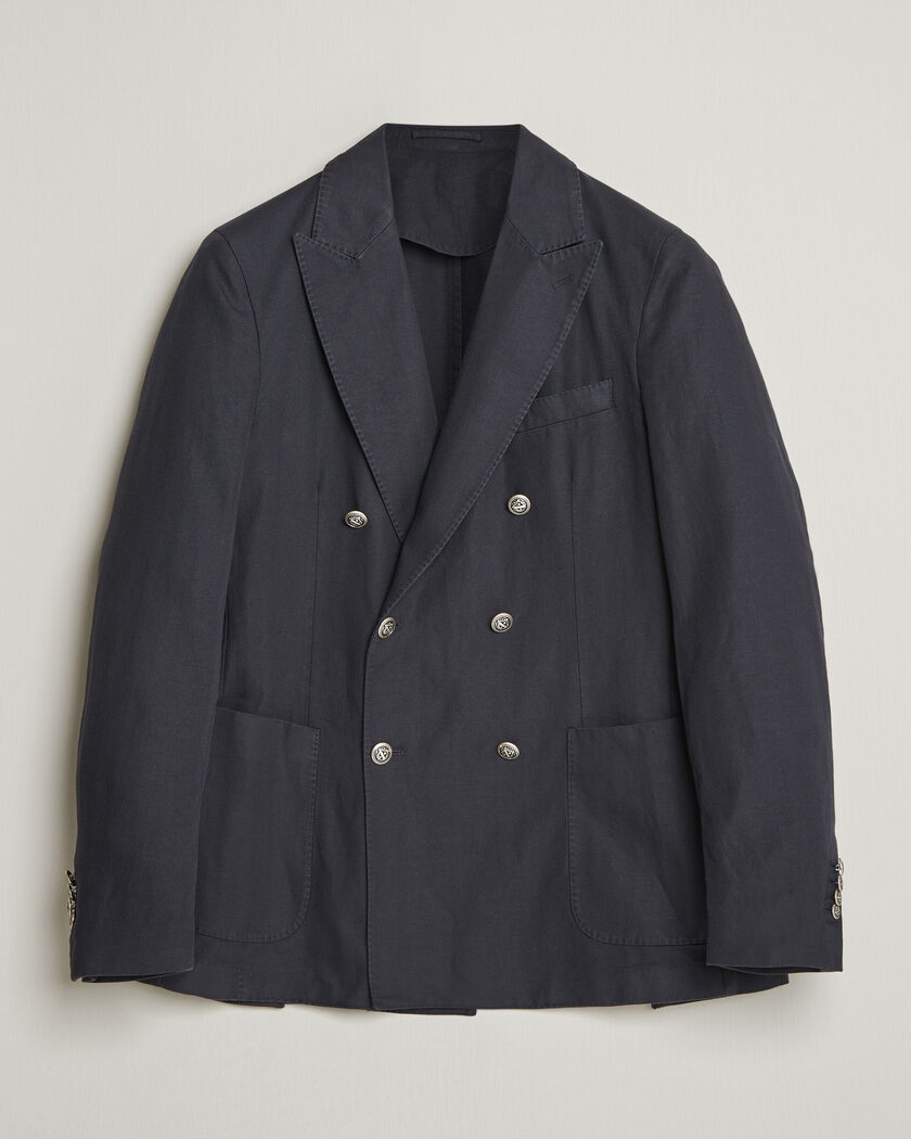 Massimo Alba Gstaad Bull Cotton Jacket Navy - CareOfCarl.dk