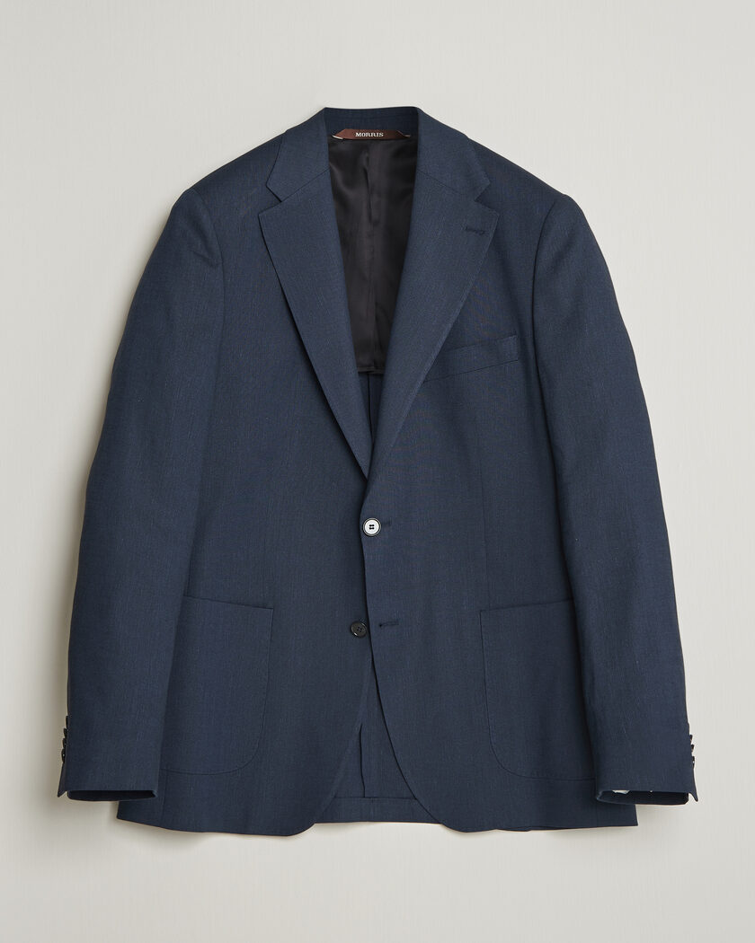 Morris Linen Suit Blazer Navy – Blå
