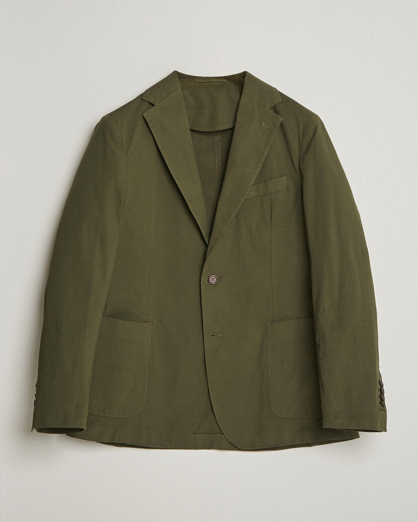 Morris Washed Cotton Suit Blazer Olive – Grøn