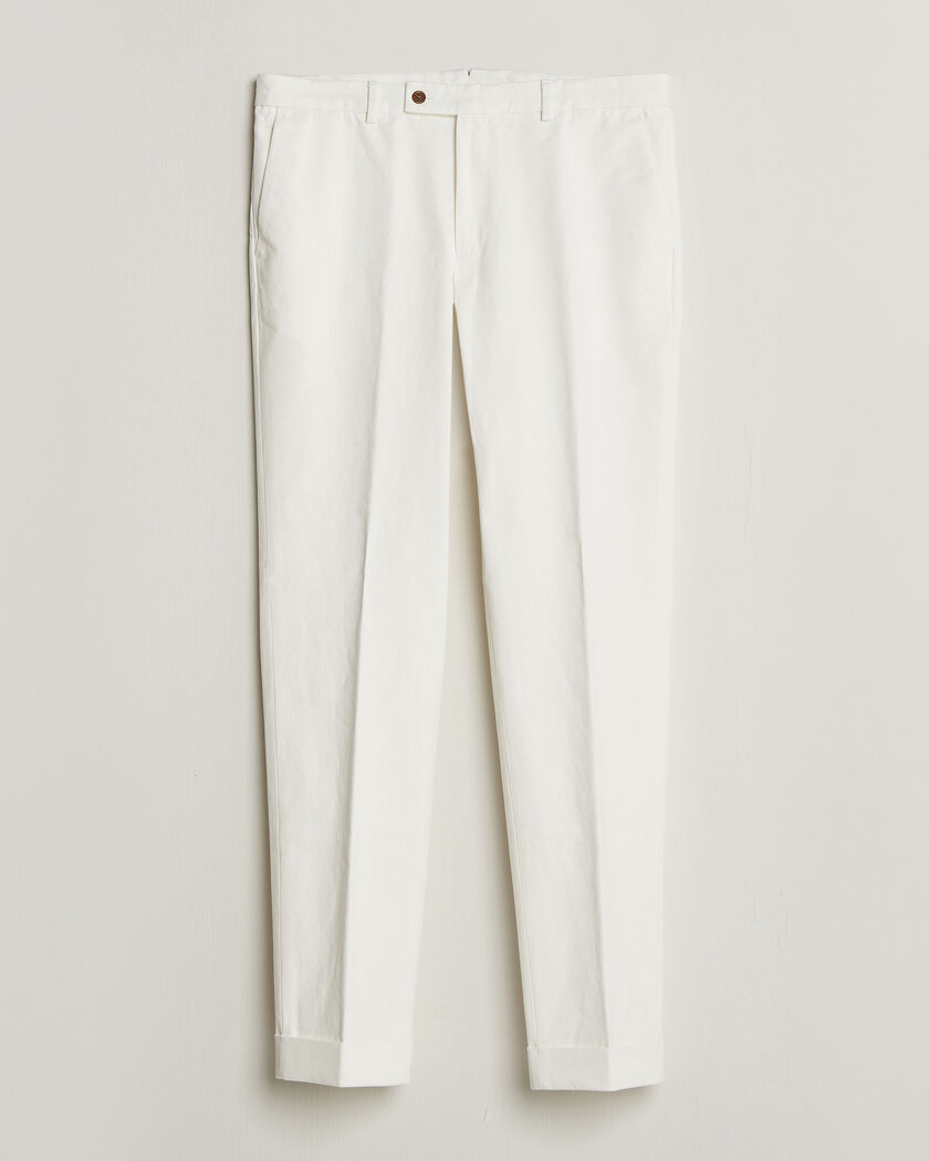 Morris Jack Cotton Trousers Off White – Hvid