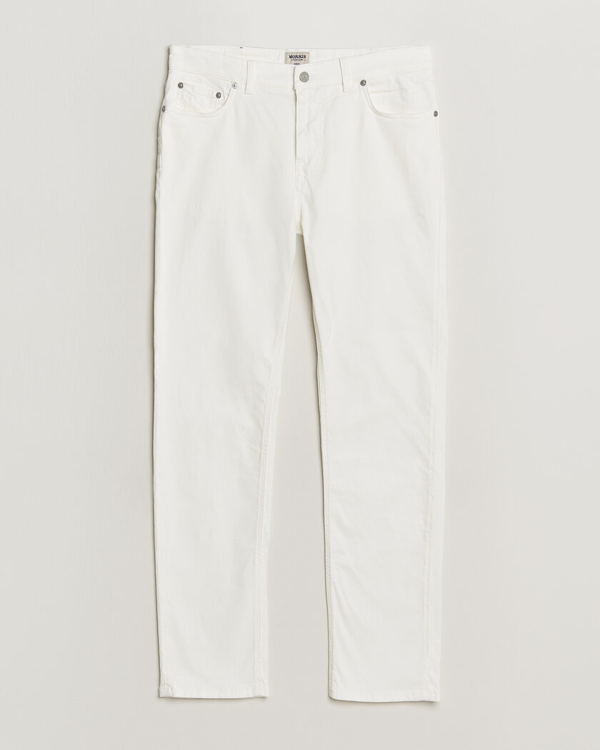 Morris James Brushed 5-Pocket Jeans Off White – Hvid