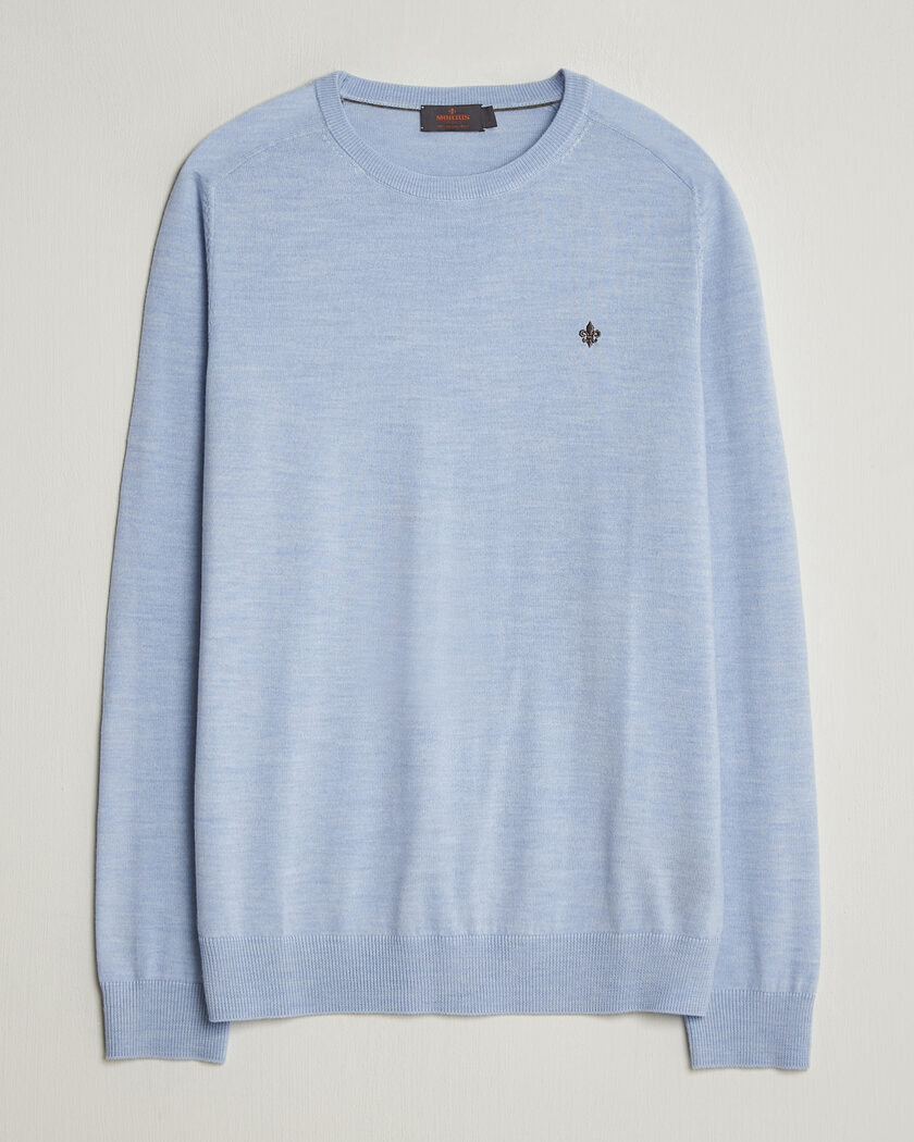 Morris Merino Oneck Light Blue – Blå