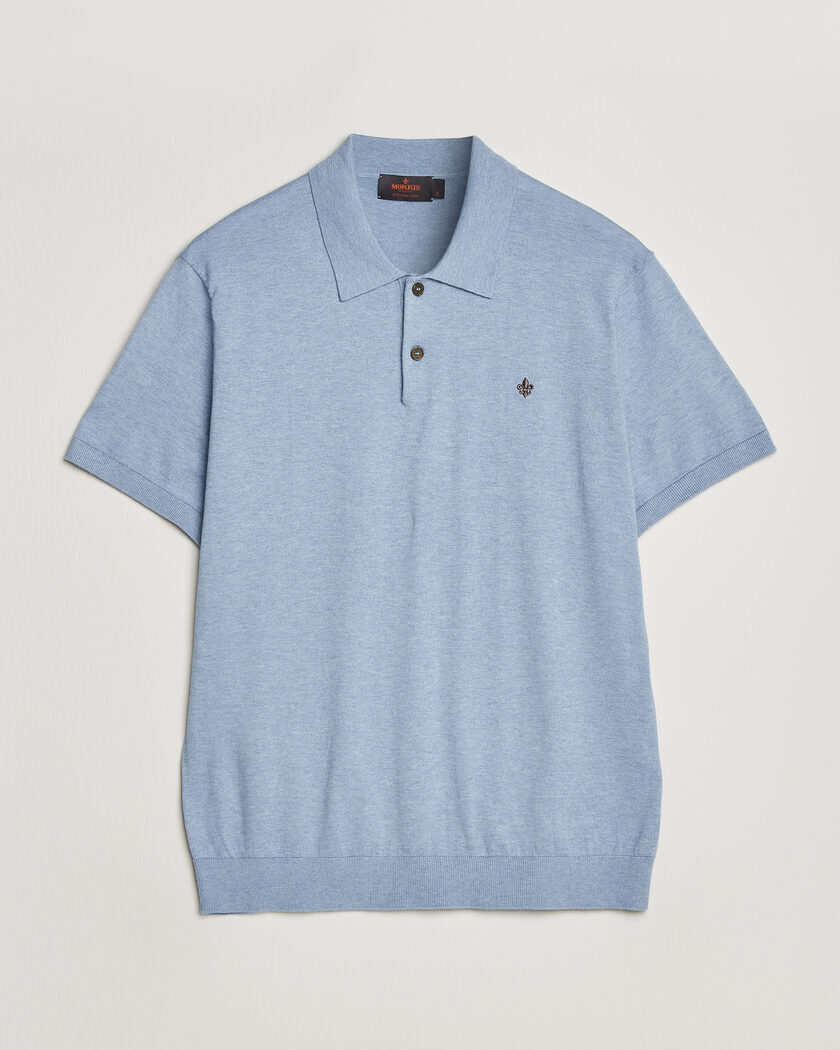 Morris Riley Short Sleeve Polo Light Blue – Blå