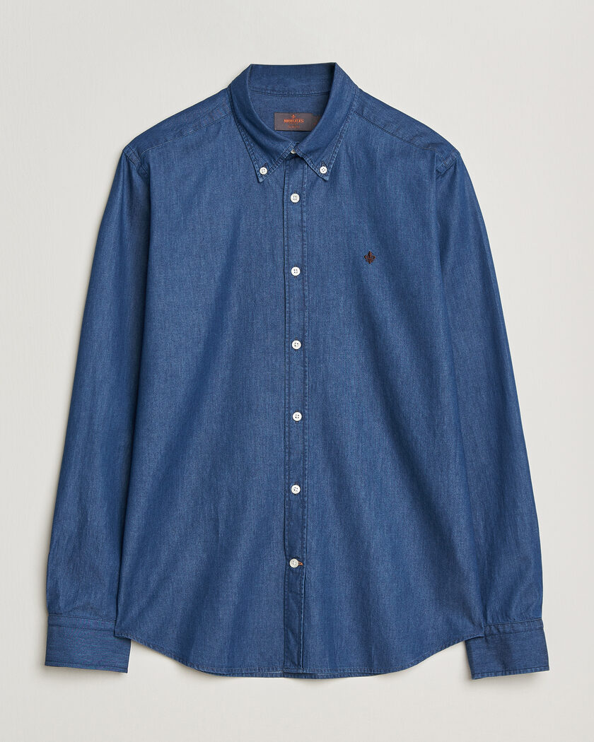 Morris Light Denim Shirt Blue – Blå