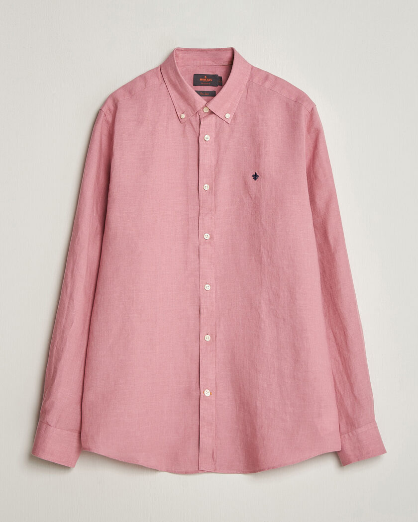 Morris Douglas Button Down Linen Shirt Pink – Pink