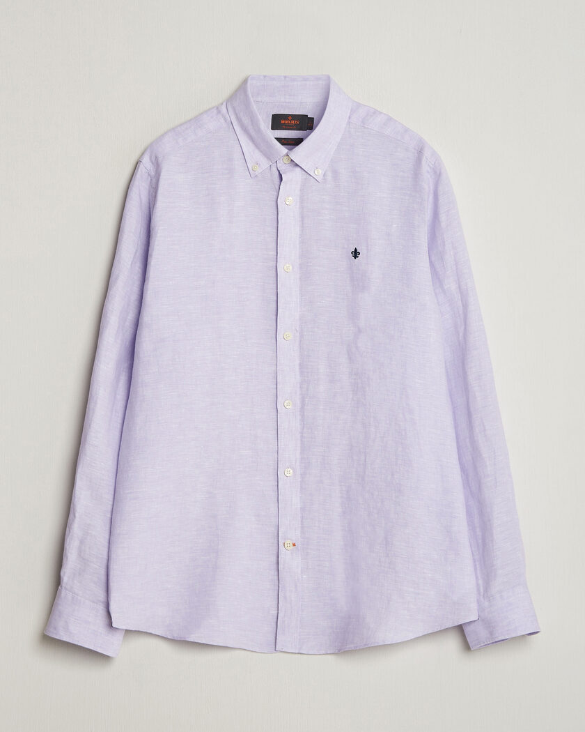 Morris Douglas Button Down Linen Shirt Purple – Lilla