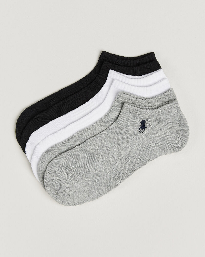 Polo Ralph Lauren 6-Pack Sneaker Sock Grey – Flerfarvet