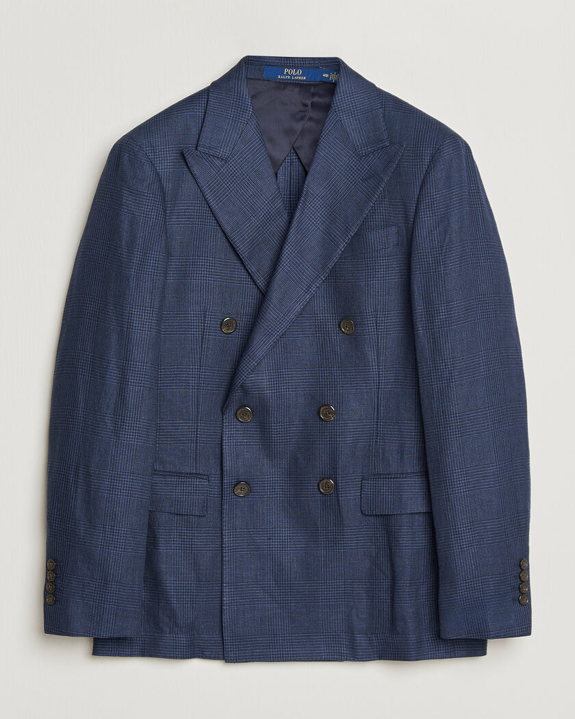 Polo Ralph Lauren Mini Glenplaid DB Blazer Spring Navy – Blå