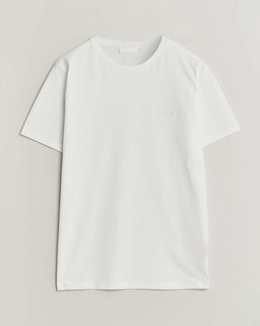 Dondup Logo Crew Neck T-Shirt White – Hvid