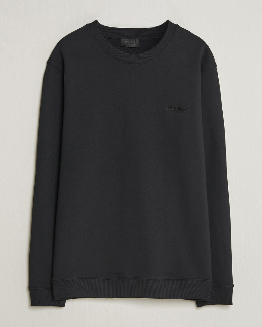 Dondup Logo Crew Neck Sweatshirt Black – Sort