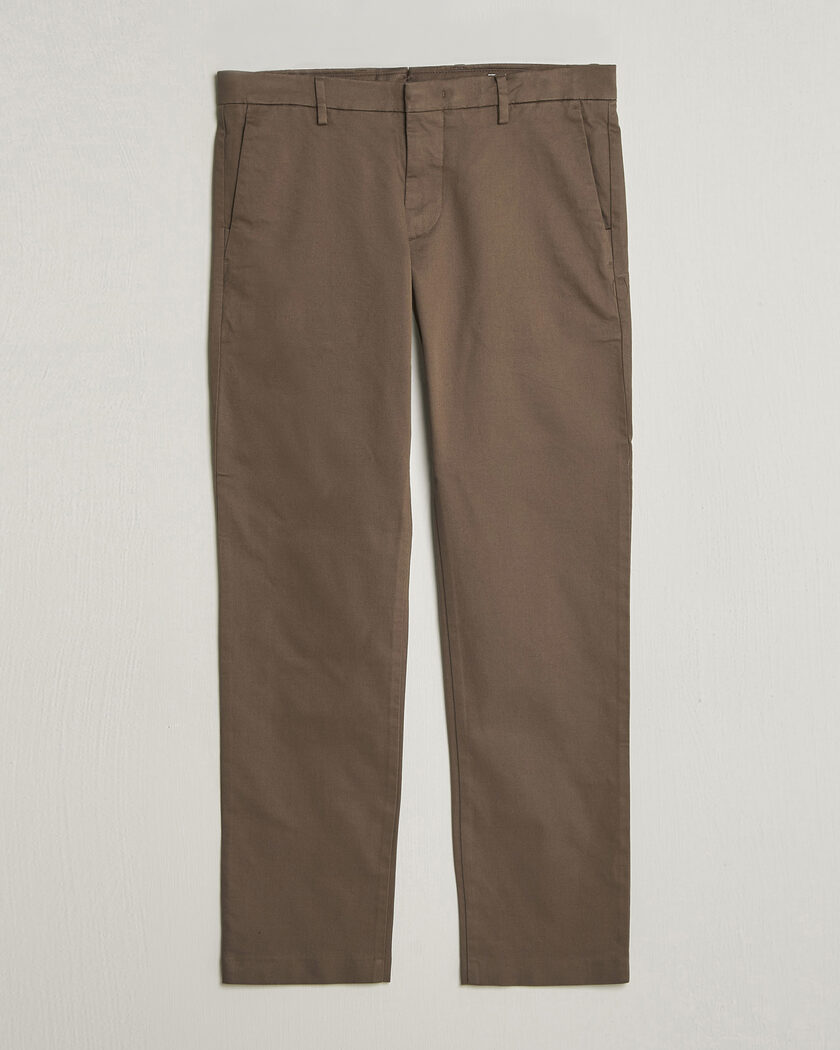 NN07 Theo Regular Fit Stretch Chinos Mable Husk – Grøn