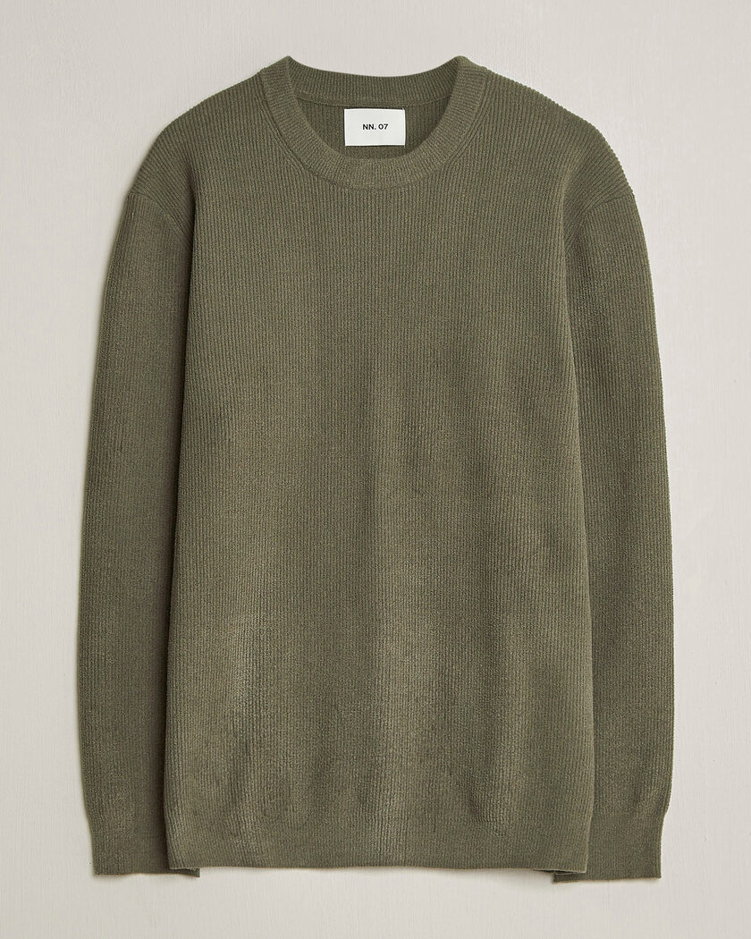 NN07 Danny Knitted Sweater Capers Green – Grøn