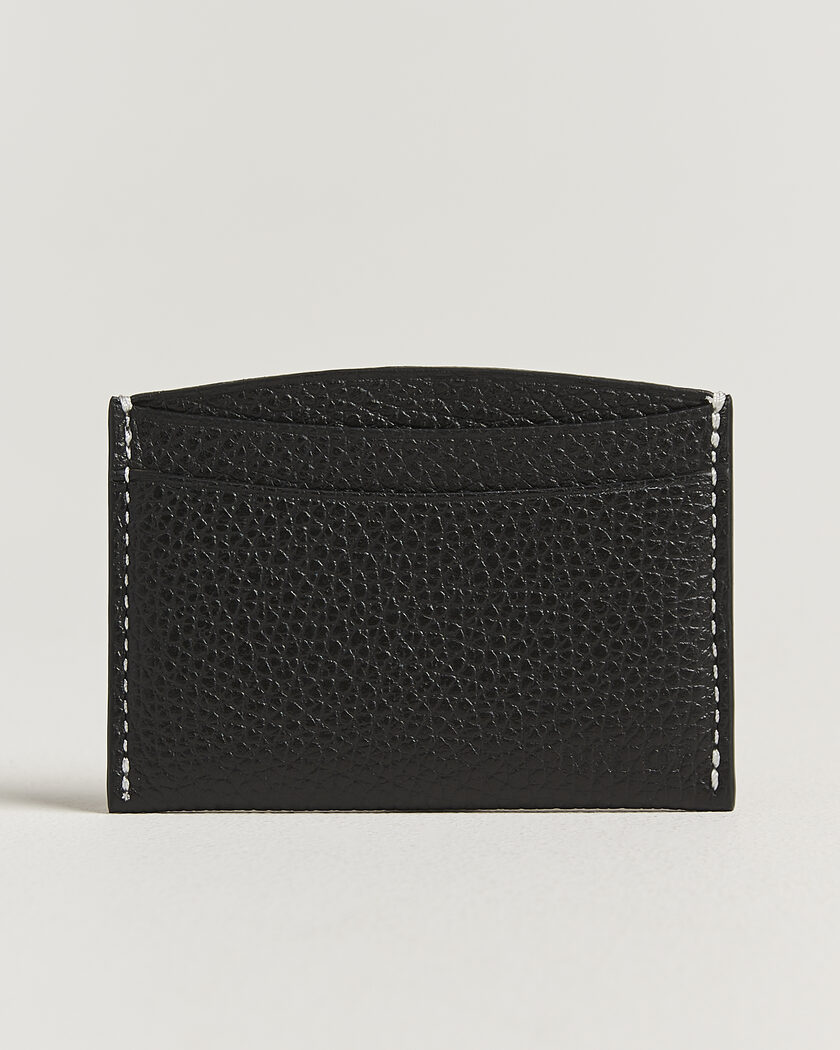 NN07 Grained Leather Card Holder Black – Sort