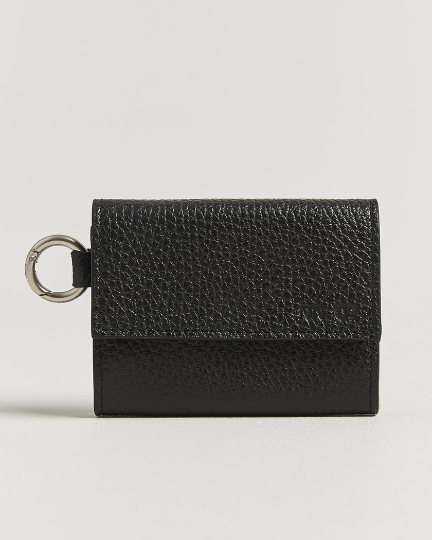 NN07 Foldo Grained Leather Wallet Black – Sort