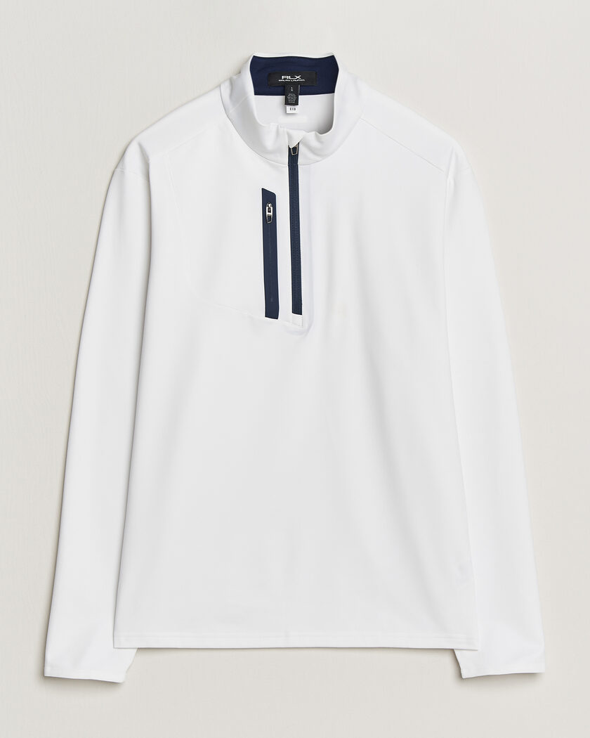 RLX Ralph Lauren Luxury Jersey Half Zip Ceramic White – Hvid