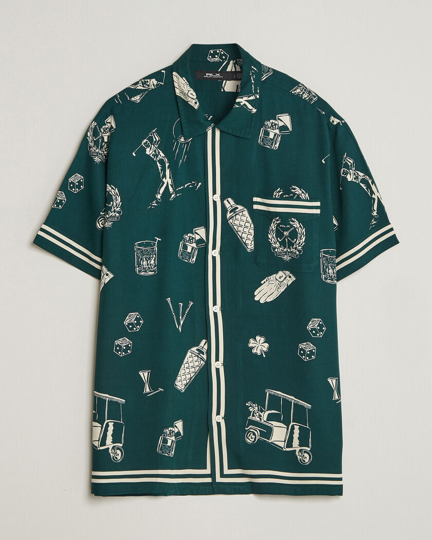 RLX Ralph Lauren Short Sleeve Golf Shirt Par-Tee on the Greens – Grøn