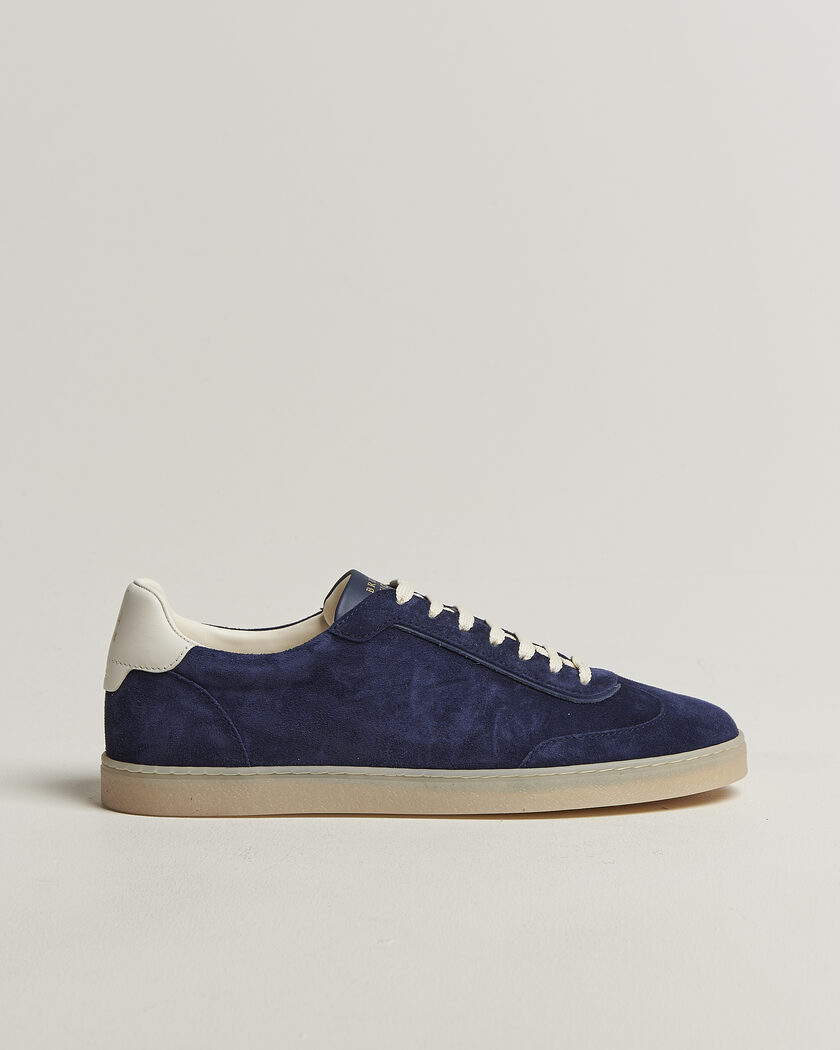 Brunello Cucinelli Low Top Sneakers Navy Suede – Blå